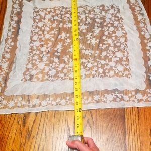 Beautiful Powder Blue Floral Vintage Scarf!